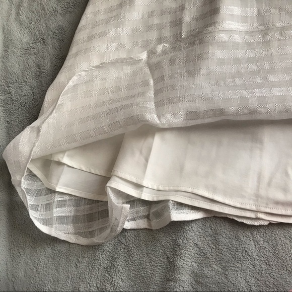 NWT Lulus Holding On White Plaid Mesh Midi Dress - Picture 7 of 11